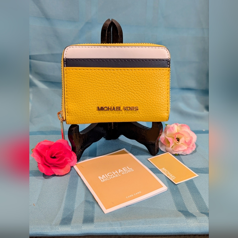 🆕MICHAEL KORS Jet Set Medium Color Block Wallet - Picture 2 of 6